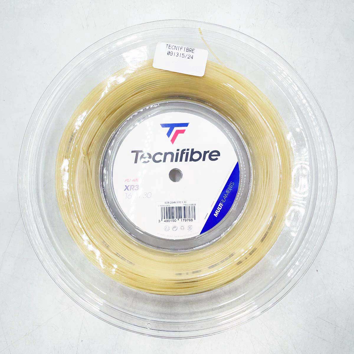 【中古・未使用品】テクニファイバー Tecnifibre XR3 1.30 硬式 テニス ストリング ガット BOB 200m ロール ナチュラル 01RXR330XN 1.30mm