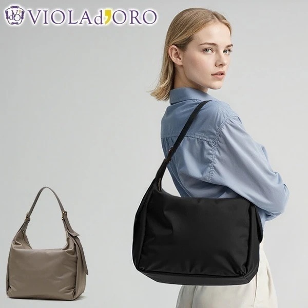正規品 トートバッグ レディース A4 ファスナー付き 大きめ バッグ トート 軽量 肩掛け ファスナー 軽い 撥水 ワンハンドル BIANCA ナイロンホーボーバッグ V-2256