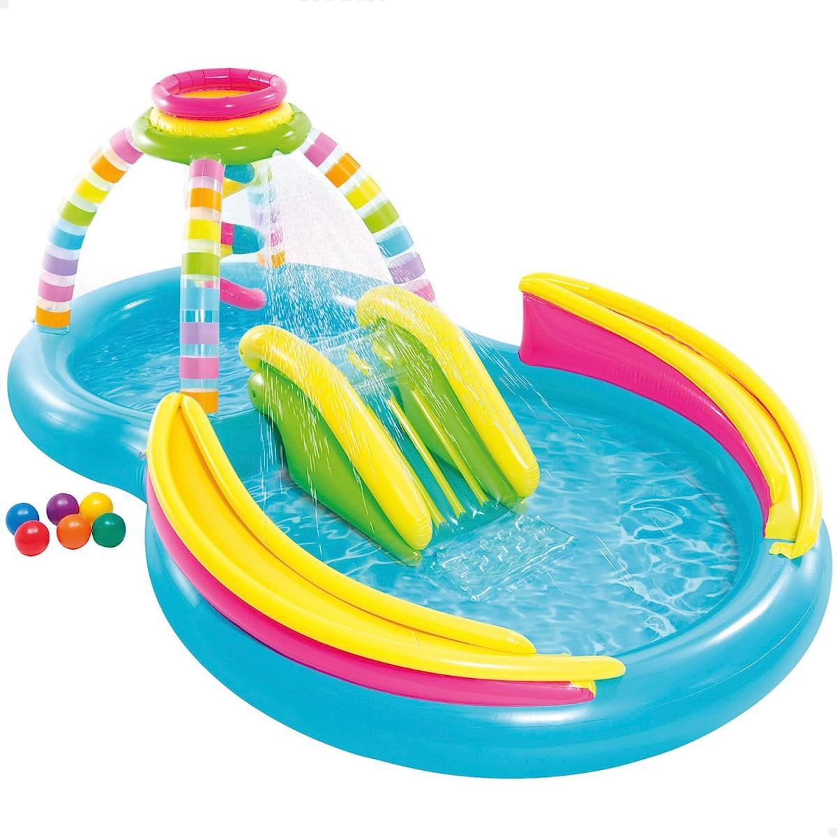 【2F】 【在庫有・即納】 INTEX(インテックス) 大型プール プール レインボーファンネルプレイセンター 295×191×109cm 【日本正規品】 56137