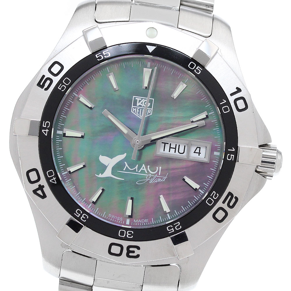 タグホイヤー TAG HEUER WAF2012.BA0818 アクアレーサー マウイ デイデイト 自動巻き メンズ 良品 保証書付き_914797【中古】