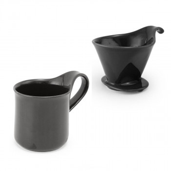 ZERO JAPAN（ゼロジャパン） ドリッパー＆カフェマグセット ドリッパートレイ付 DMZ-16 BK/BK