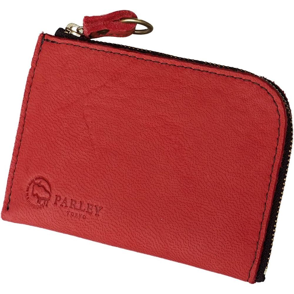 PARLEY（パーリィー） エルク 天然鹿革 L型 財布 ウォレット コンパクト RD レッド FE-07