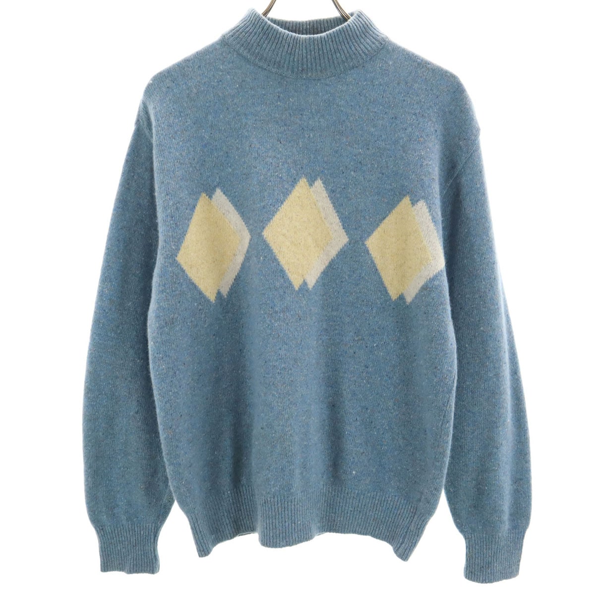 Christian Dior MONSIEUR SPORTS クリスチャンディオール ムッシュ スポーツ 90s オールド 長袖 モックネック セーター M ブルー ニット メンズ 古着