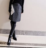 Qoo10] パールマシェール ゴブラン タイトスカート 日本製 スエー