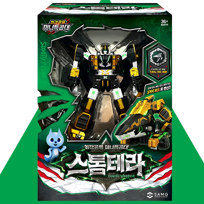【正規品】MINI FORCE ミニ特攻隊 最強恐竜 ダイノイド ウォリアー ストームテラ 変身ロボット 韓国