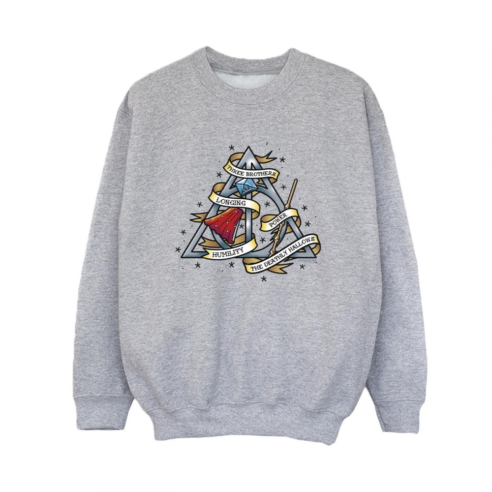 (英国より直送) ハリー・ポッターボーイズ死の秘宝ボーイフレンドフィットスウェットシャツ