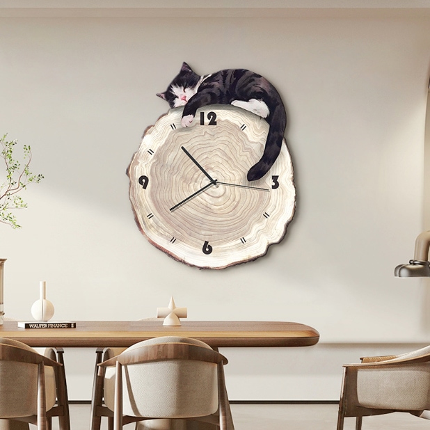 北欧 壁掛け 掛け時計 アニマル 猫 ねこインテリア雑貨 ウォールクロック 可愛い時計 子供部屋