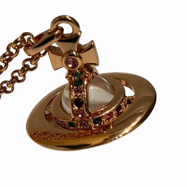 ヴィヴィアン・ウエストウッド オーブ タイニー ペンダント ネックレス 真鍮 【中古】