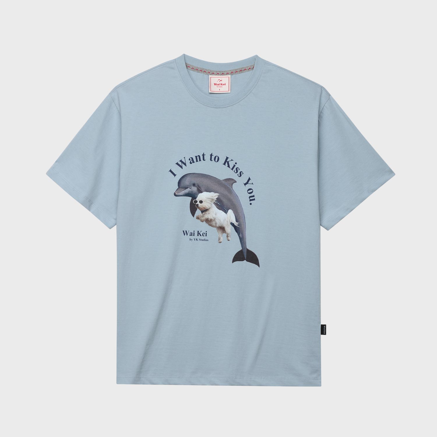 Puppy dolphin jumping half sleeve t shirts SORA