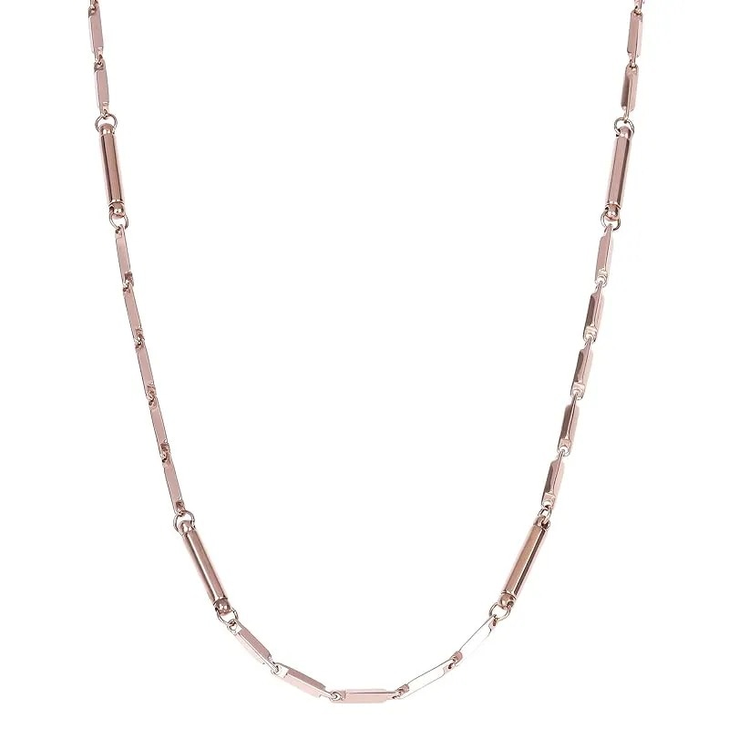 [Jeroot] 磁気ネックレス 女性用 おしゃれ 軽量 金属アレルギー対応 幅2mm 全長45cm ピンクゴールド 専用BOX