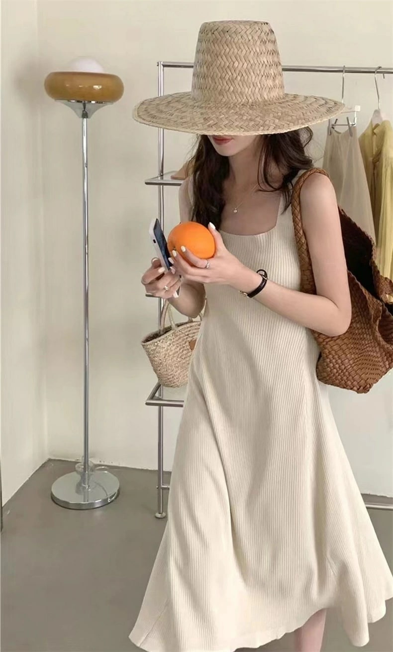 夏 ノースリーブワンピース 体型 キャミソール WILLS キャミワンピース 吊りワンピース 吊りスカート 薄手 シンプル 無地 キャミソールワンピース ゆったり 肌着 ワンピース きれいめ レディー