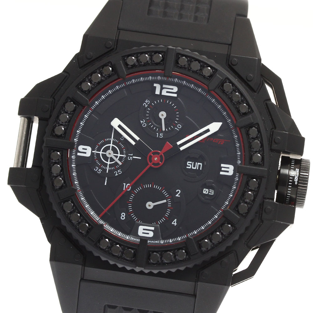 スナイパー SNYPER 10.245.OR スナイパー1 M36 ブラックダイヤモンド クロノグラフ 自動巻き メンズ 極美品 _904279【中古】