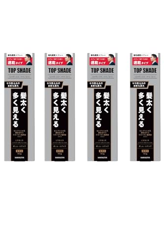 *お得な４本パック*トップシェード スピーディーヘアカバースプレー やや明るめの自然な黒色　150g