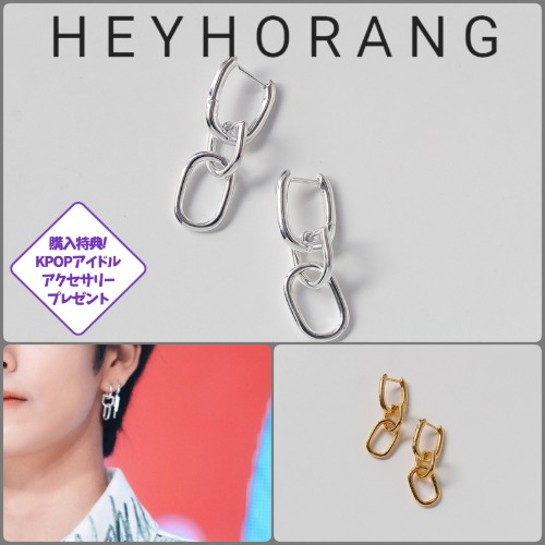 HEYHORANG公式取扱店 925Silver イヤリング Lapel (ペア) VERIVERY カンミン着用