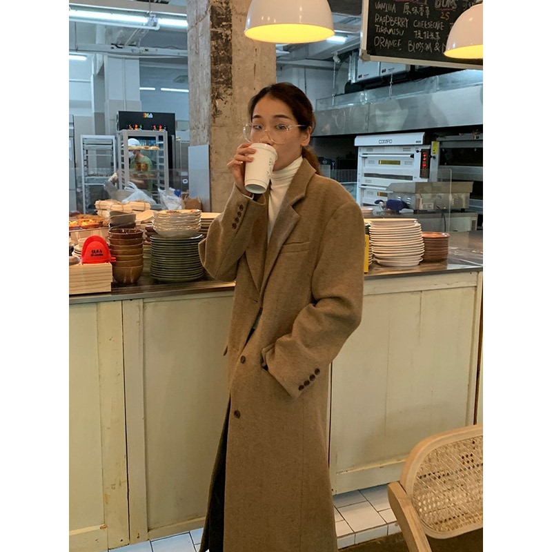 冬用ブレザー通勤ウールコート女性用 W0414