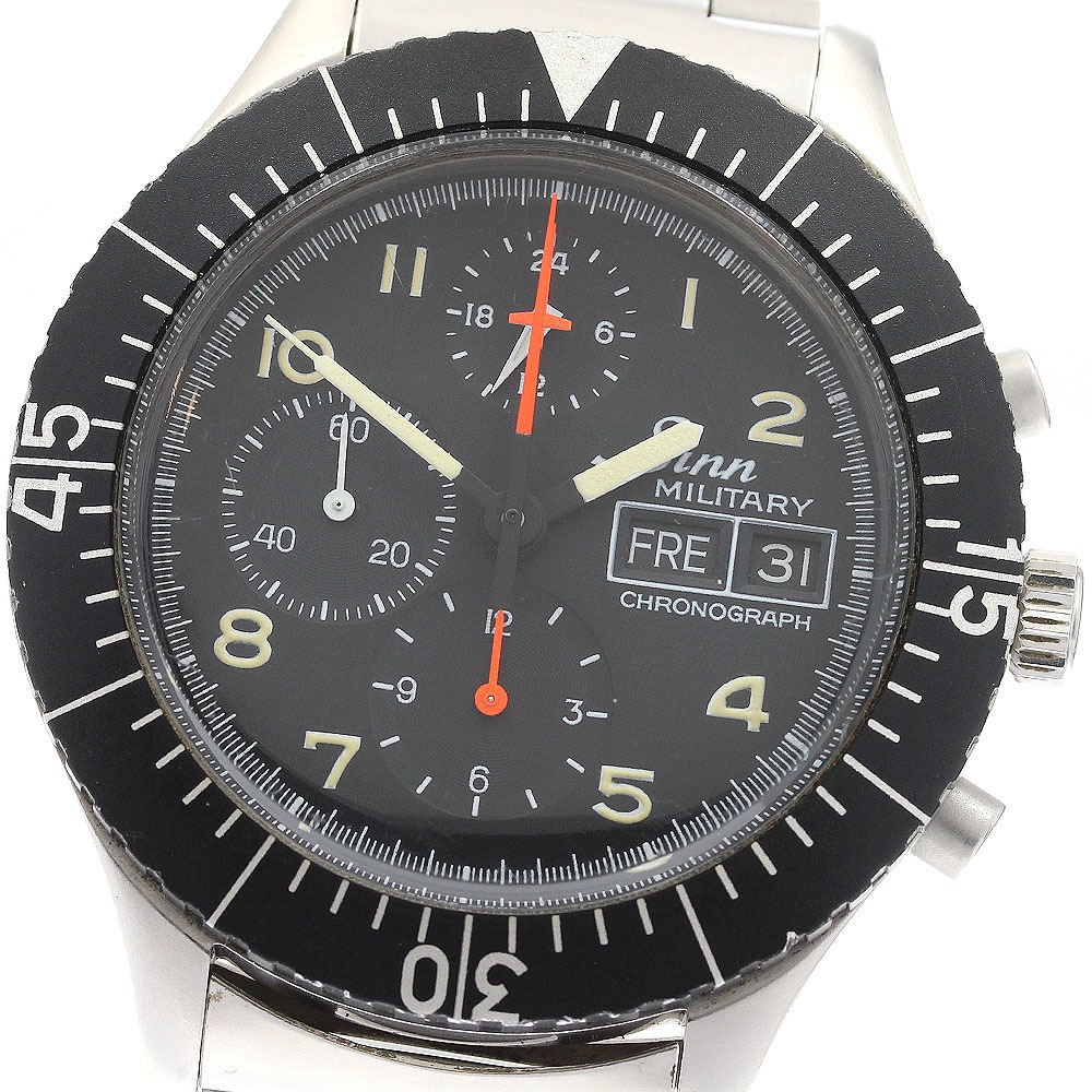 ジン Sinn 156.B ミリタリー パイロット クロノグラフ デイデイト 自動巻き メンズ _914437【中古】
