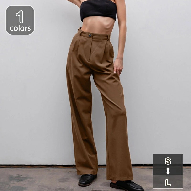 ワイドパンツ レディース ハイウエスト 足長 美シルエット ストレッチ ストレートパンツ 夏 春秋 体型カバー 細見え スッキリ 上品 キレイめ