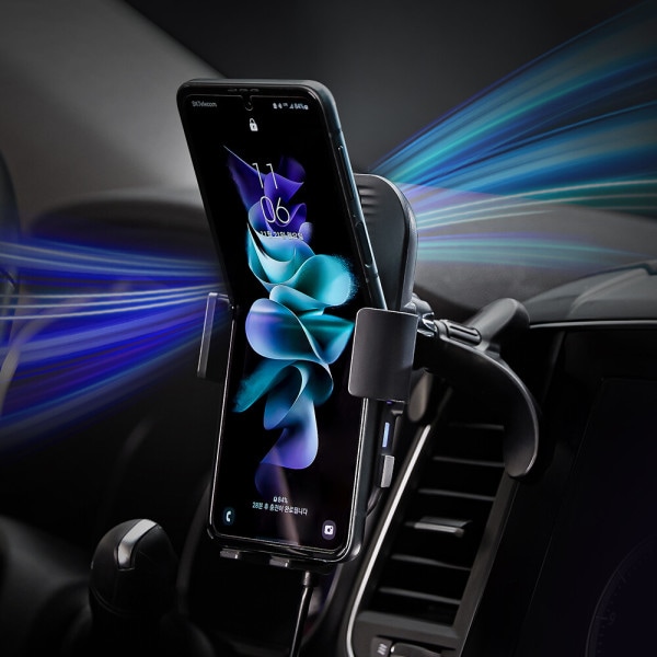 冷却ファン/15W/自動車/携帯電話/高速/ワイヤレス/充電/ホルダー