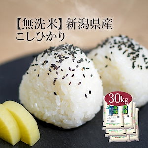 無洗米 米 新潟県産 こしひかり 30kg 5kg 6セット 令和6年産 お米 こめ 30キロ 安い おこめ 白米 国産 食品 ギフト 引っ越し 挨拶 内祝い お歳暮 送料無料 おくさま印 新米