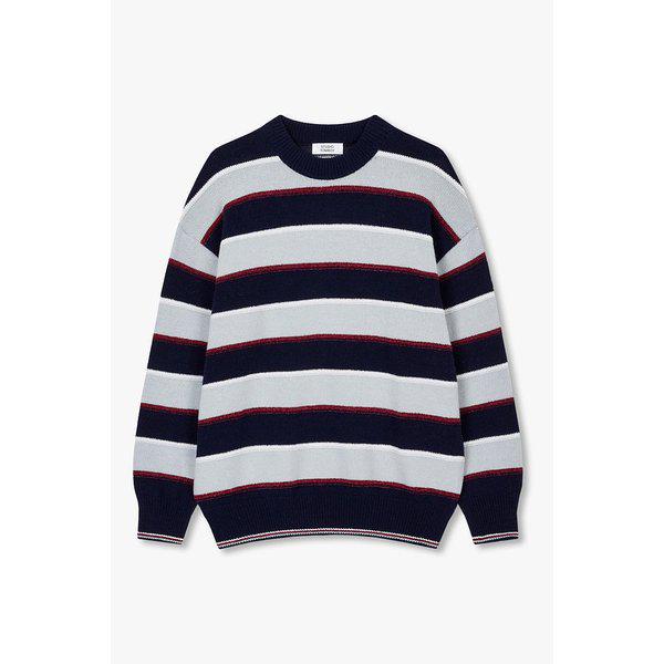 ステッチポイントストライプニット9105452108056