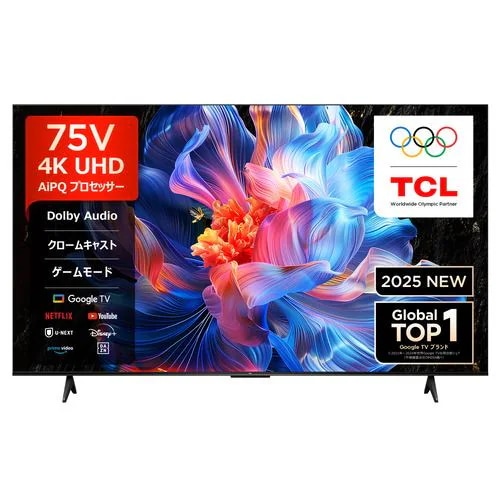 Qoo10] TCL 75P6K 75V型 4K液晶テ