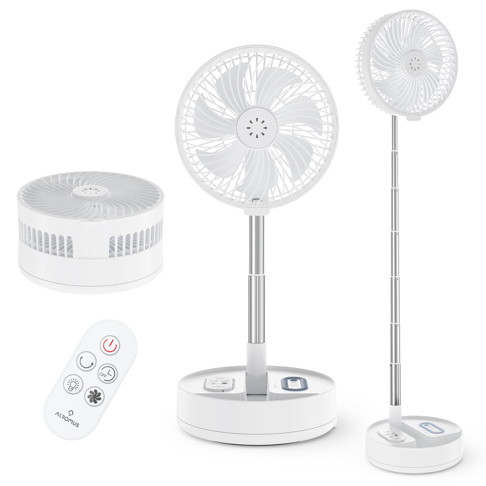 コードレス扇風機 USB充電式 折りたたみ扇風機 コードレス リビング7200mAh電池 首振り 風量4段階 タイマー機能 リズム自然風 高さ無段階調節 コンパクト収納 静音 省エネ DCモーター搭載