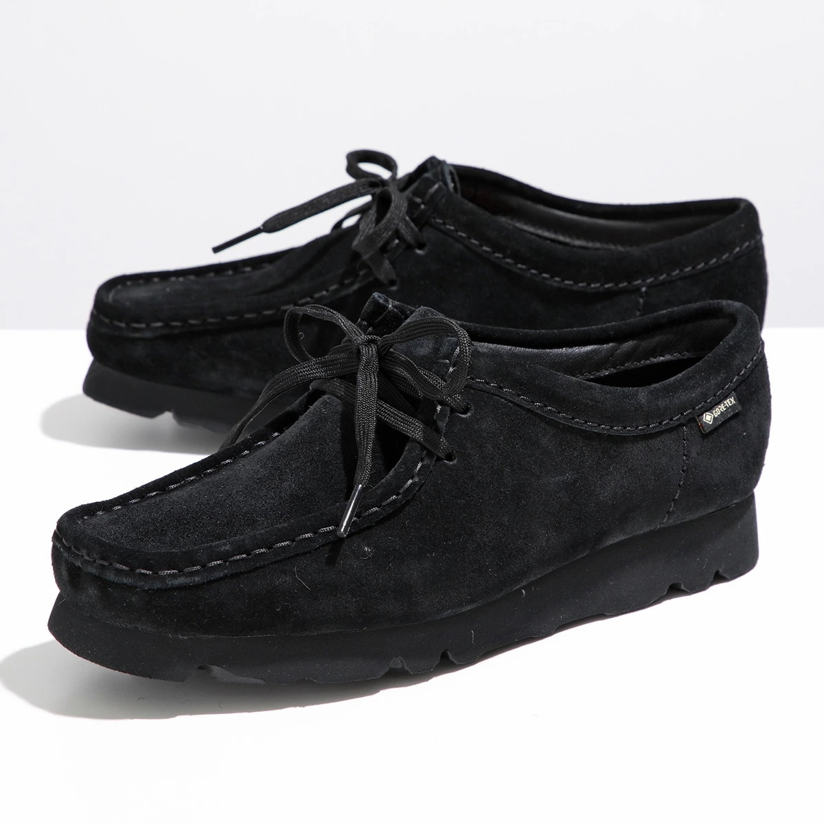 Clarks クラークス モカシン 26179258 Wallabee GTX ワラビーゴアテックス レディース Vibram ビブラムソール GORE-TEX スウェード レザー 靴 Black