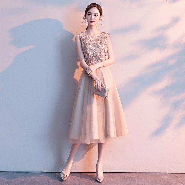 【激安開催】【サイズ有S/M/L/XL/2XL/3XL】パーティードレス 大人 ピアノ 発表会 ノースリーブ フォーマル 結婚 式 ドレス ファスナータイプ ワンピース 大きいサイズ ミモレ丈 大人