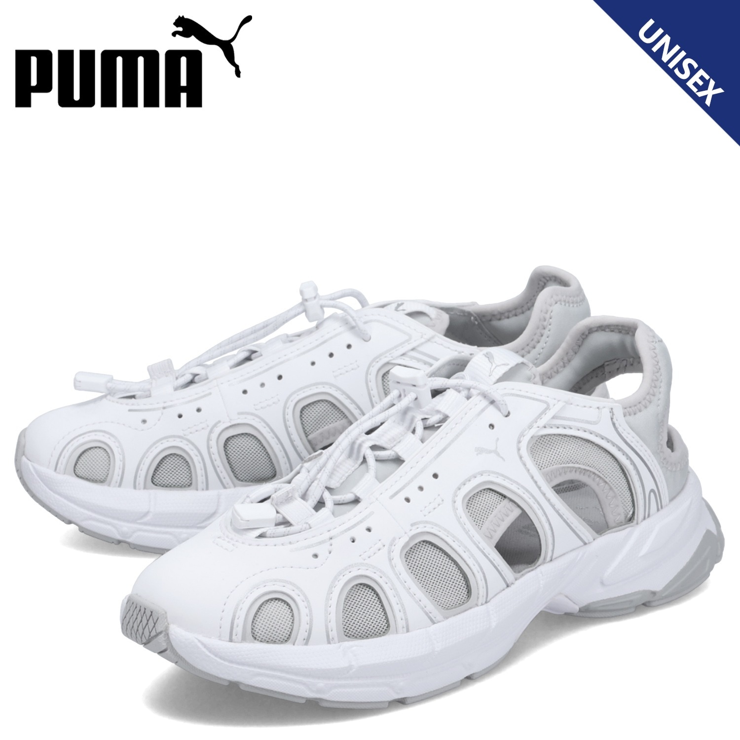 スニーカー サンダル ベロ メンズ レディース ホワイト 白 399152-02