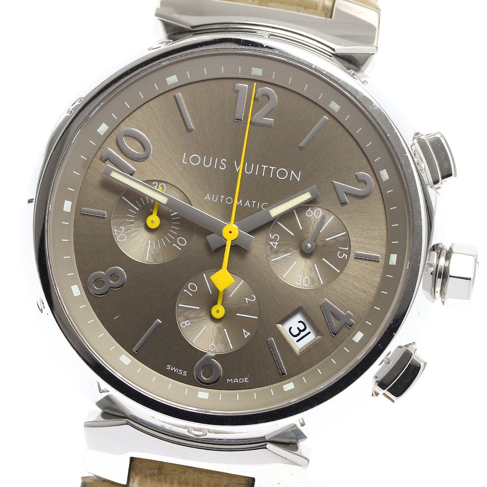 ルイ・ヴィトン LOUIS VUITTON Q1122 タンブール クロノグラフ 自動巻き メンズ _888853【中古】