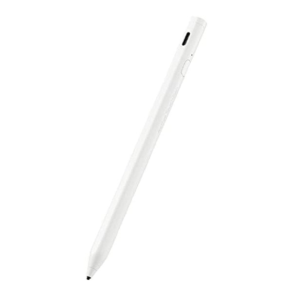 充電式アクティブタッチペン 充電ケーブル付 磁気吸着 ホワイト P-TPACST03WH