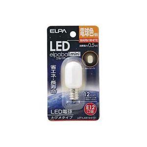 （まとめ）朝日電器 ELPA 電球形LEDランプ ナツメ型LDT1L-G-E12-G101 (×8セット)