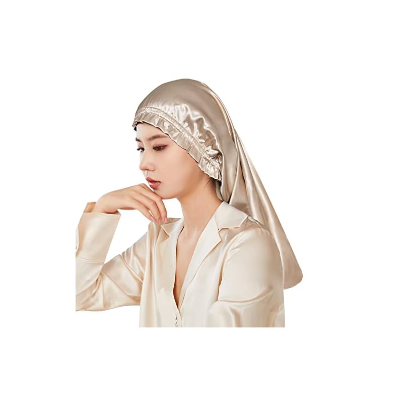 [Utukky] シルクナイトキャップ シルクキャップ 筒型デザイン 朝まで脱落なし シルク100% シルクナイトキャップ ロングヘア用 ヘアキャップ 枝毛寝癖防止 就寝用 誕生日 プレゼント シャ