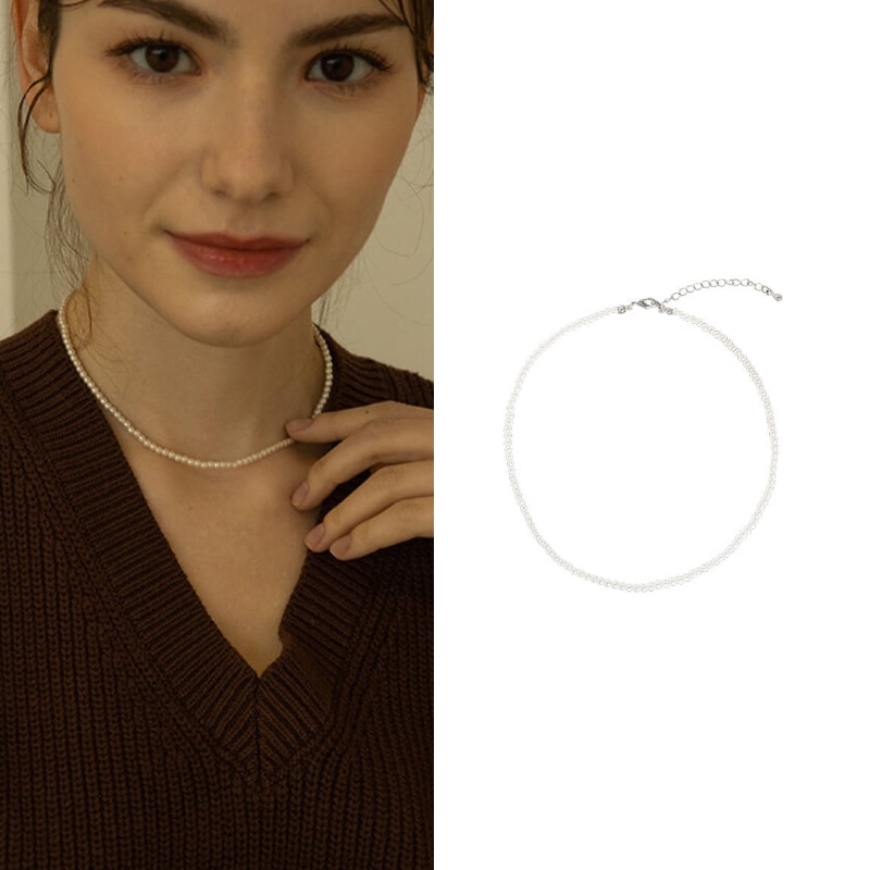 [韓国の女性アイドルアクセサリー] ミニパールネックレス_s 人気ジュエリー デイリーアクセサリー SNSで人気