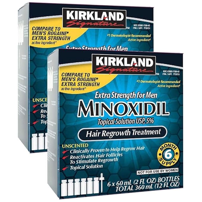 Kirkland WeyDOc Minoxiil 5 percent Extra Strength Hair Regrowth for Men, 12 Months