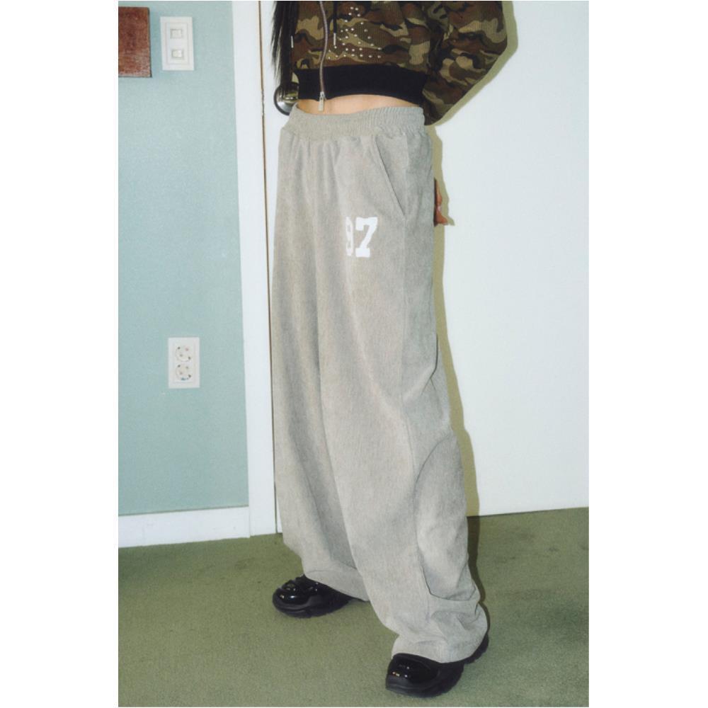 PRENDA PRDA VELOUR WIDE PANTS GRAY PRTVSSPT12WC4