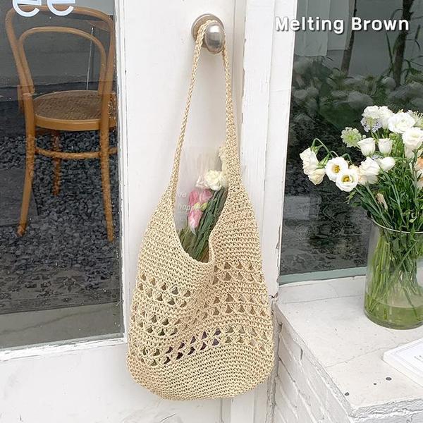 女性用ショルダーバッグ 夏 ラタンバッグ rb37