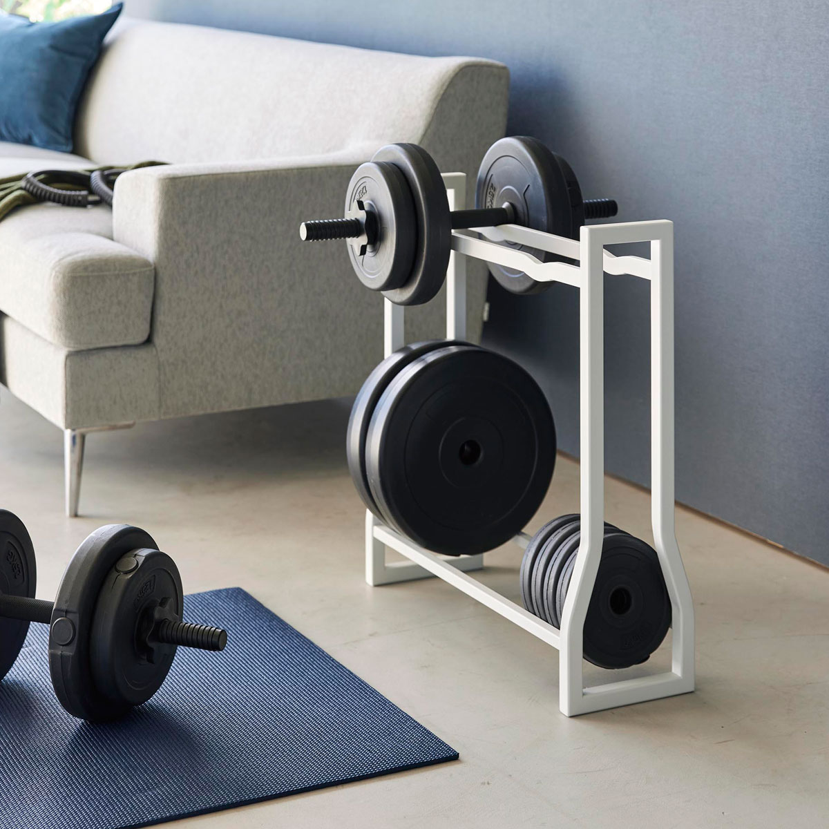 ダンベル収納ラック 山崎実業 tower タワー ダンベルラック ホワイト