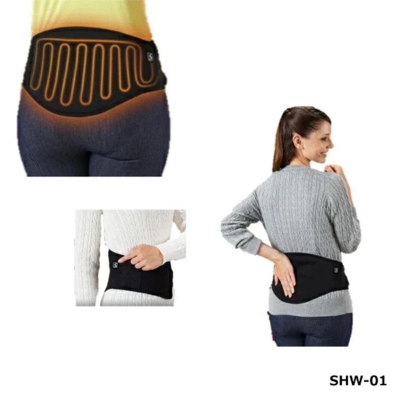 ぬくさに首ったけクマガイ電工SHW-01 ボデイベルト 充電式ヒーター内蔵 あったかボディベルト 腰痛 冷え症 PSE取得
