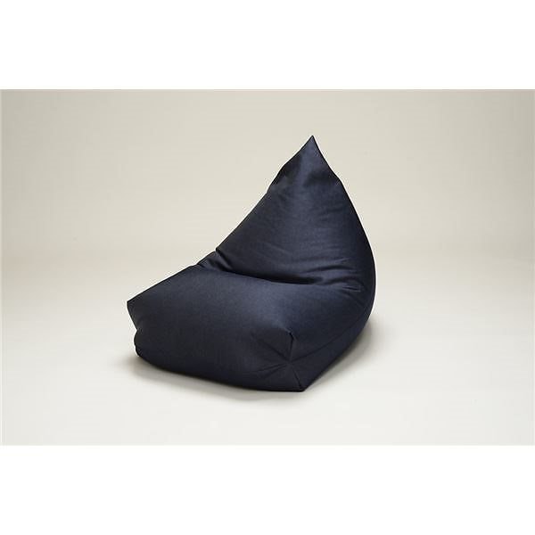 リラックス ビーズクッション/ローソファー 1人掛け デニム生地 インディゴ ふっくらタイプ 座面高 25cm 日本製 5,521円