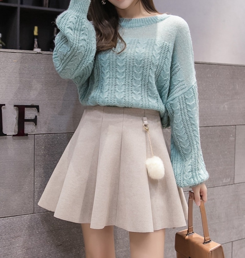 スカート デート ミニスカート ミニ丈 プリーツ ウール コットン 可愛い きれいめ 上品 おしゃれ かっこいい 可愛い ラブリー キュート ガーリー クール モード系 セクシー エレガント