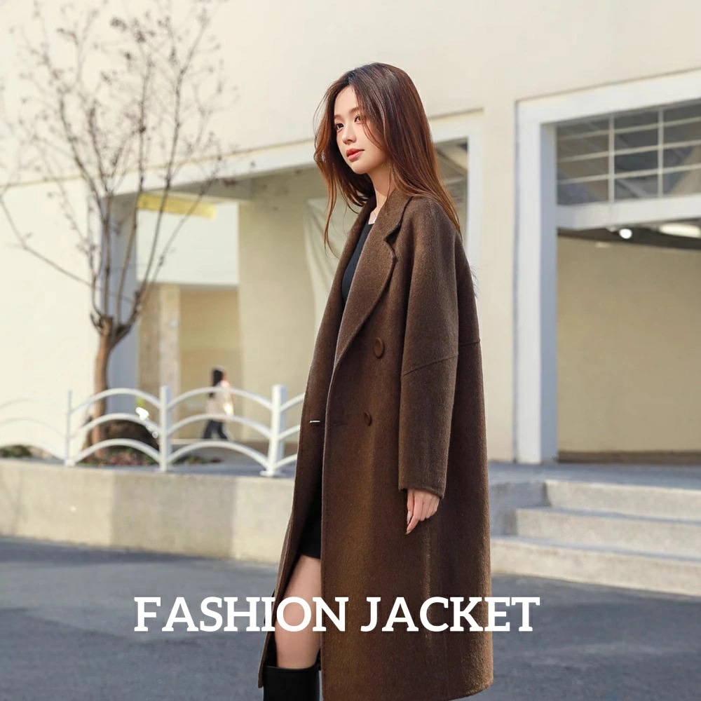 超人気,大特価 レディース ジャケット ロングジャケット ウール生地 高級感 秋冬春 通勤お出かけ パーティー お呼ばれ ２色 ダブルブレスト 無地 小柄 ミドル丈ジャケット 上品 きれいめ あったか