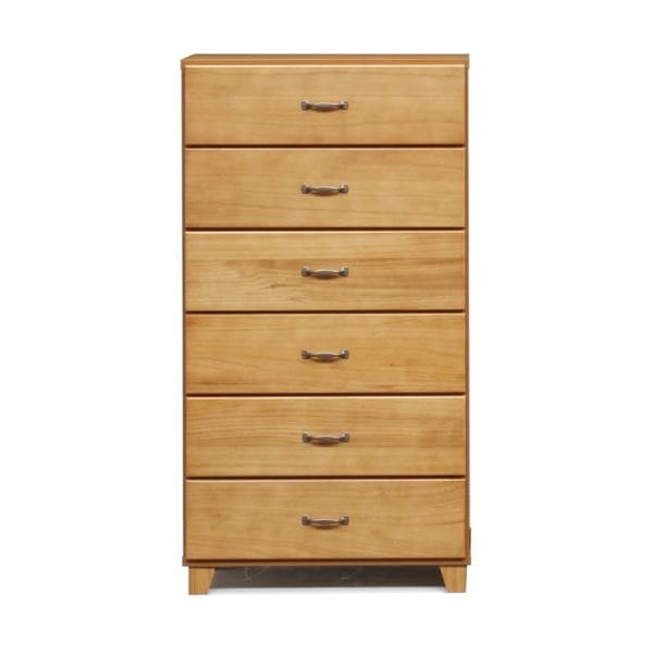 日本製 天然木 ハイチェスト ６段 60cm幅 ナチュラル 完成品 チェスト タンス 衣類収納 引出し収納