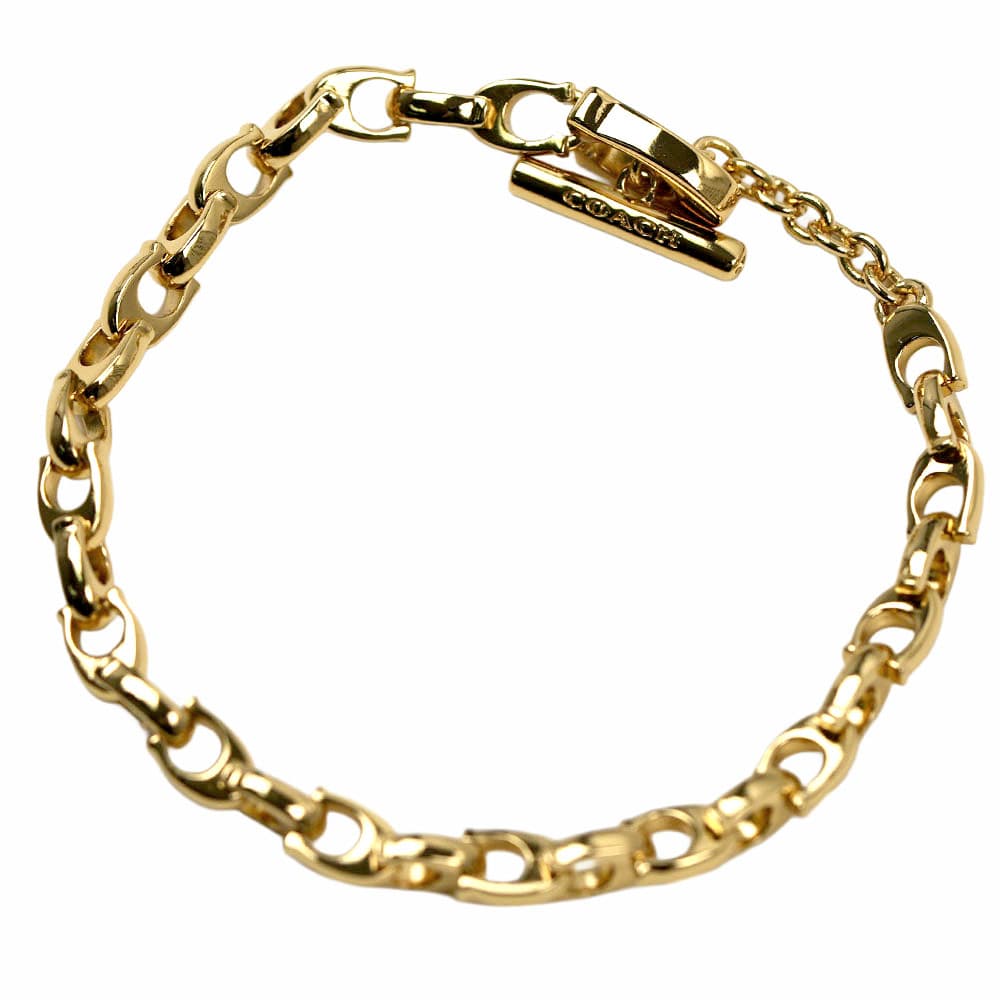 コーチ アクセサリー ブレスレット レディース ゴールド カラー チェーン COACH LINK C CHAIN FLEX GOLD TOGGLE WOMENS BRACELET 37376745GL