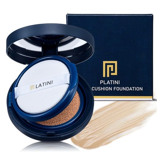 PLATINI メンズクッションファンデーション 【初心者でもムラなし】 青ひげ シミ 毛穴 をバレずにカバー! 1品完結の瞬間メイク TV番組でも紹介/ スキンケア(高保湿 皮脂吸着 肌荒れ) UV