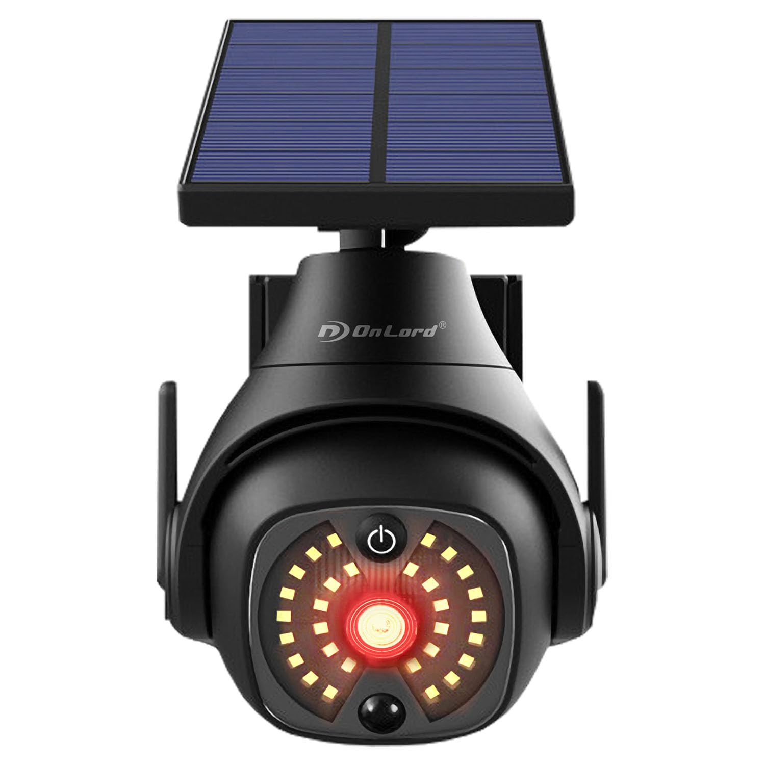 【最安値挑戦中】 オンロード(OnLord) ソーラー充電式 PTZ型防犯センサーライト 光秀 LEDライト 人感センサー 自動発光 配線不要 屋外 OL-340B