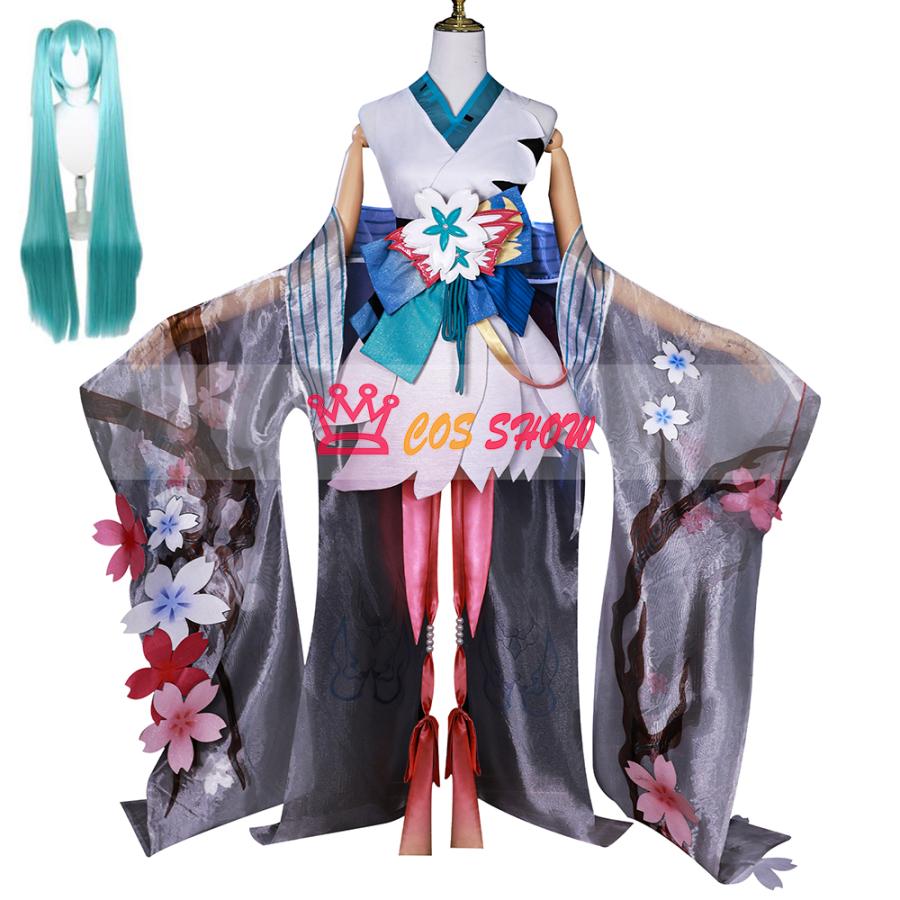 赤字販売!初音ミク 陰陽師コラボ 覚醒後 コスプレ衣装 ウィッグ能 cosplay 仮装 イベント ステージ服 舞台 ハロウィン クリスマス