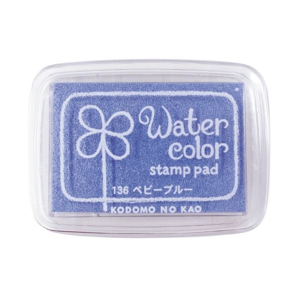 （まとめ）こどものかお 紙用インクパッド S 4109693 ベビーブルー[x20セット]