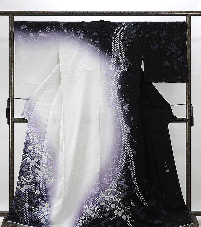 訪問着 新品仕立済 正絹 絞り染色作家 吉乃一廉作 身丈164.5cm 裄丈68cm 辻が花模様 新品 仕立て上がり 着物 結婚式 入学式 卒業式 b1013