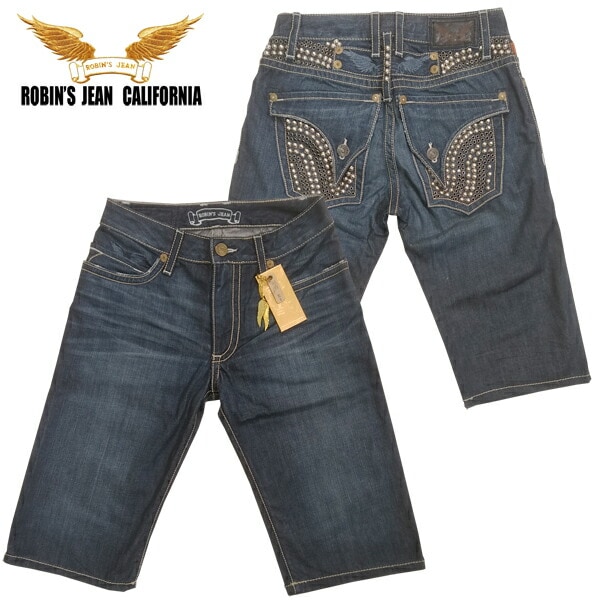 ROBIN S JEAN ロビンズジーン メンズ デニム ハーフ パンツ スワロフスキー カスタム 132 safari サファリ LEON レオン オーシャンズ 掲載 ジーンズ ブランド ロビンズジ